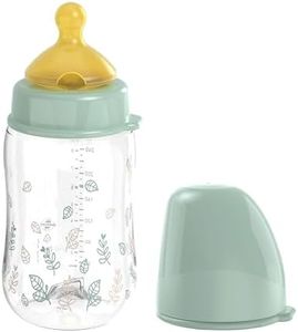 nip Cherry - Bottiglia a collo largo con tettarella in lattice di gomma naturale, anti-colica, misura S & M, 260 ml, colore: Turchese