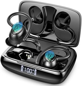 Cuffie Bluetooth Sport, 48H Auricolari Bluetooth 5.3 con HD Riduzione Rumore Mics, Cuffie Wireless Bluetooth con Stereo HiFi, Cuffiette Bluetooth IP7 Impermeabili, Cuffie Sport per iOS/ Android, Nero