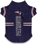 Pets First NFL New England Patriots Dog T-Shirt, Football Dogs & Cats Shirt - Durable Sports PET TEE - 3 Sizes, NFL PET Outfit, Reflective TEE Shirt in Team Color, Cool Football Dog Tee