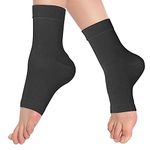 eYotto 1pair Compression Ankle Support Sleeve, Breathable Ankle Wrap for Stabilize Ligament, Relieve pain Arch Sport Stabilize Ligaments - For Swelling and Sprained Ankle, Arthritis, Recovery, Injury