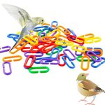 Armastuse Plastic Chain,100 Pieces Plastic C-Clip Hooks Chain Links,C-Clips Link,C-Links Parrot Toy Parts Mix ColorSmall Pet Rat Parrot Bird Toy Partschain Plastic Links Hooks Chain Plastic(Colour)