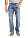 Silver Jeans Co. Men's Zac Relaxed Fit Straight Leg Jeans, Classic Dark Indigo, 33W x 34L