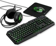 Gaming Keyboard and Mouse and Headset and Mouse Pad, X9 Performance 4 in 1 RGB Gaming Bundle Set Up - Gaming Mouse and Keyboard Combo Kit Works with Xbox One, PS5, PS4