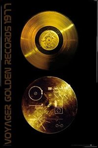 1art1 Discos Cartel con Marco (Plástico) - Sonidos De La Tierra, Discos De Oro De Las Voyager (91 x 61cm)