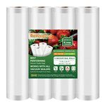 BoxLegend 4 Pack 11'' x 25' Vacuum Sealer Bags Rolls BPA Free, Heavy Duty Food Saver Bags, Fits inside Machine Vac Seal Rolls, Cut to Size Food Storage Bags for Sous Vide, Meat Prep (100ft in Total)