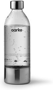 Aarke Carbonator 3 Sparkling Water Maker – Steel Finish, 2 x 800ml PET Bottles