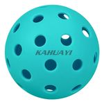 kahuayi Outdoor Pickleball Balls Outdoor with 40 Holes-4 Pack with Great Durability, Bounce Meet USAPA Requirement Pickleball Balls Blue