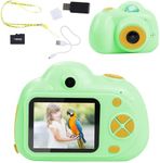 IQ Toys Digital Camera for Kids- Takes Pictures, Videos, and Digital Image Playback. USB Cable, 16 GB SD Card, and USB Card Reader Included (Green)