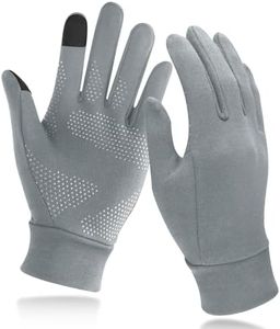 Unigear Running Gloves, Touch Screen Anti-Slip Lightweight Gloves Liners for Cycling Biking Sporting Driving for Men Women (Grey,Large)