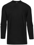 True Classic Active Long Sleeve Crew for Men, Premium Quick Dry Workout Shirts for Men Black