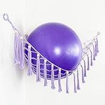 Exercise Ball Holder Yoga Ball Rack Corner Hanging Storage Net Ball Storage for Inflatable Fitness Ball Balance Ball Organizer Pregnancy Stability Ball- Swiss Balance Ball for Yoga Studio and Gym