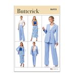 Butterick Misses' Semi-Fitted Jacket, A-line Skirt and Pants Sewing Pattern Kit, Design Code B6933, Sizes 8-10-12-14-16