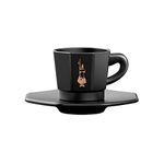 Bialetti Espresso Cups & Saucers, Set of 4, Black