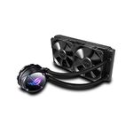 ASUS ROG Strix LC II 240 all-in-one liquid CPU cooler with Aura Sync, Intel® LGA 1150/1151/1155/1156/1200/2066 and AMD AM4/TR4 support and dual ROG 120 mm radiator fans