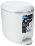 Addis 518503 Premium Deluxe Bathroom Pedal Bin with inner, 3.5 litre, White Grey, 29 x 18.5 x 23cm