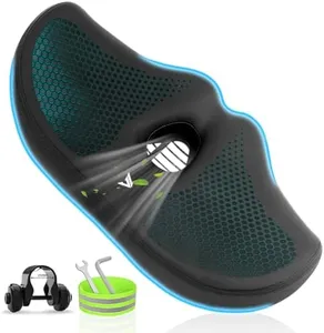 Extra Wide Noseless Bike seat Cushion for Men Women Memory Foam Filling Large Bike Saddle Ventilation Water Proof Bicycle Seat Cushion for Peloton Bikes Electric Bike MountainBikes Exercise Bikes