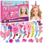 Headband Making Kit for Girls, Make Your Own Flower Headband for Girls Arts and Crafts for Kids Age 4-12 Hair Accessories Set Easter Gifts for Kids Gift for 4 5 6 7 8 9 Year old Girl Kids Crafts