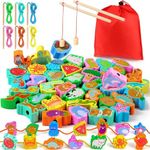 Ophy 48PCS Wooden Threading Toys | 