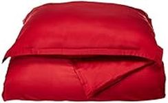 Brielle Home Sateen 100% Modal from Beech Duvet Cover Set (Twin, Dark Red)