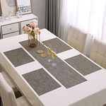 HOKIPO PVC Placemats with Table Runner for Dining Table 4 Seater (AR2992)