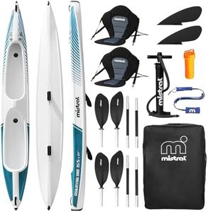 Mistral Inflatable Kayak 2 Person Tandem, Foldable Kayaks for Adults, Inflatable White Water Kayak with Seats, Aluminum Paddles, and Pump for Fishing, Touring, Camping, Exploring