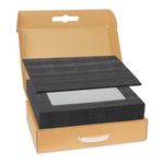 OitiO Laptop Shipping Box, Secure Laptop Box for Shipping with Foam, Cardboard Mailer Box for up to 16 Inch Laptop Packing