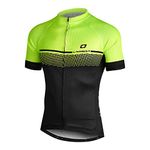 LAMEDA Cycling Jersey Mens Bicycle Clothing Short Sleeve Road Bike Shirts Reflective XL Green