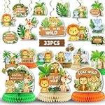 33 PCS Jungle Animals Honeycomb Cen