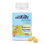 allKiDz Probiotic Gummies for Kids Children Digestive Health and Immunity Supplement, No Refrigeration Required, 80 Count