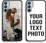 EKAM Personalised Phone Case For Samsung Galaxy A05s, Personalised Image/Picture/Photo Custom Design PC + Soft TPU Rubber Phone Case for Samsung Galaxy A05s Black