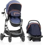 Evenflo Pivot Vizor Travel System with LiteMax Infant Car Seat (Promenade Blue)