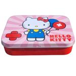 Hello Kitty Children's Plaster - Metal Box - 24 Plasters - Beautiful Design Plaster Storage Box for Children - Suitable for Backpack - Handbag