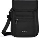 Hanke Passport Holder for Travel, Neck Wallet Travel Pouch for Women and Men, Lightweight Easy to Conceal (Black)