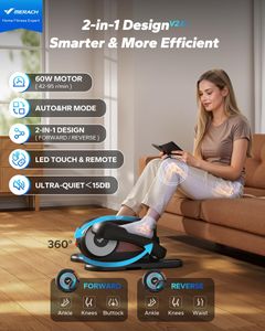 MERACH Under Desk Elliptical Trainer – Compact Pedal Exerciser, Blue