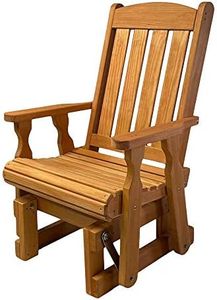 Amish Casual Heavy Duty 600 Lb Mission High Back Treated Glider Chair (Cedar Stain)