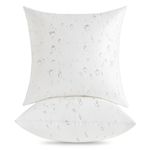 Oubonun 20x20 Outdoor Pillow Inserts (Pack of 2) - Square Waterproof Throw Pillow - Decorative Throw Pillows Insert for Couch Sofa Bed Patio Furniture - White Pillows