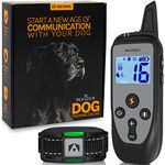 INVIROX Shock Collar for Large Dog [2024 Edition] 123 Levels Dog Training Collar with Remote 1100yd Range, Dog Shock Collar for Medium Dogs 100% Waterproof & Rechargeable Training Collar for Dogs