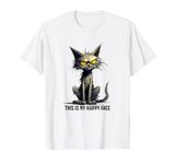 This is My Happy Face Cat Funny Men Women T-Shirt