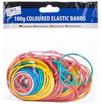 Just stationery Coloured Elastic Bands, Multi, 6224