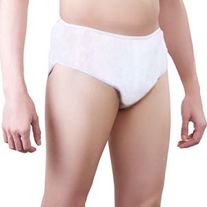 Slips Desechables Suave y Ligera para Hombre (Lote de 5) - Ropa Interior de un Solo Uso. Calzoncillos Ideal para Viajes Hospitales SPA Masajes Salón de Bronceado Emergencia