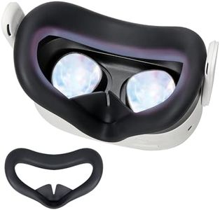 VR Silicone Face Pad Cover for Meta Quest 3s Original Headset, VR Face Cushion Pad Mask for Oculus Quest 3s Headset Accessories (Black)