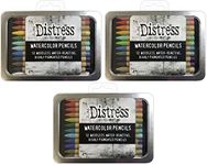 Tim Holtz Distress Watercolor Pencils Set 1, 2 and 3-36 Woodless Watercolor Pencils