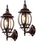 VIANIS 2-Pack Oil Rubbed Bronze Dawn to Dusk Outdoor Light, Outside Lighting Fixtures for House, 100% Aluminium Exterior Porch Lights Wall Mount, Modern Garage Sconce Lights Outdoor Wall Lantern Lamps