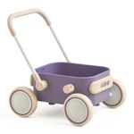 Kidpop PULA Push & Pull Walker Wagon，Baby Walker with Wheels,Toddler balance Wagon for First Learner Baby Boys/Girls Toys,7 months–3 years Year Old Birthday Gifts (Purple)