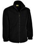 MIG - Mud Ice Gravel Mens Full Zip Classic Fleece Jackets Sizes XS to 4XL Suitable for Work & Leisure (M - Medium, Black)