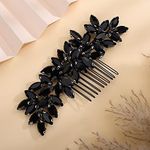 Rumtock Black Rhinestones Hair Comb