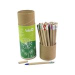 bioQ Box of 30 Plantable Seed Pens | Eco Friendly Box for Offices | Recycled Paper Bulk Packaging | Grow Plants from Pens | 80% bio-degradable Pen Body