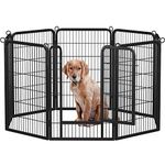 Yaheetech Lightweight Dog Playpen, 8 Panel 100cm Dog Fence Pet Exercise Pen Portable Puppy Play Pen Suitable for RV/Camping