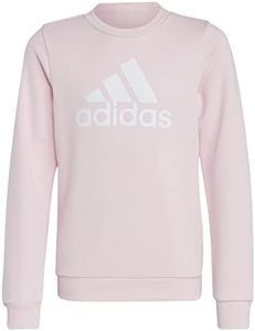 adidas Kids Sportswear Essentials Big Logo Cotton Sweatshirt, Pink, 13-14 Years