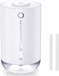 SMARTDEVIL Humidifiers 500ml for Bedroom, Small Desk Humidifier, USB Personal Desktop Humidifier for Bedroom, Office, Travel, Plants, Auto Shut-Off, 2 Mist Modes, Super Quiet, White